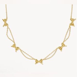 kendra scott bow gold strand necklace